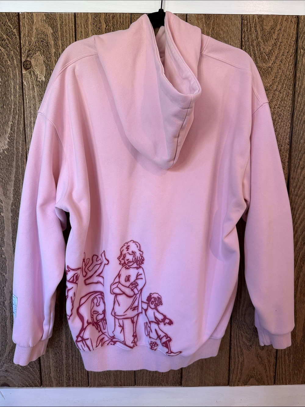 Aelfric Eden Cartoon Line Character Print Oversized Hoodie~ Large - Picture 4 of 11